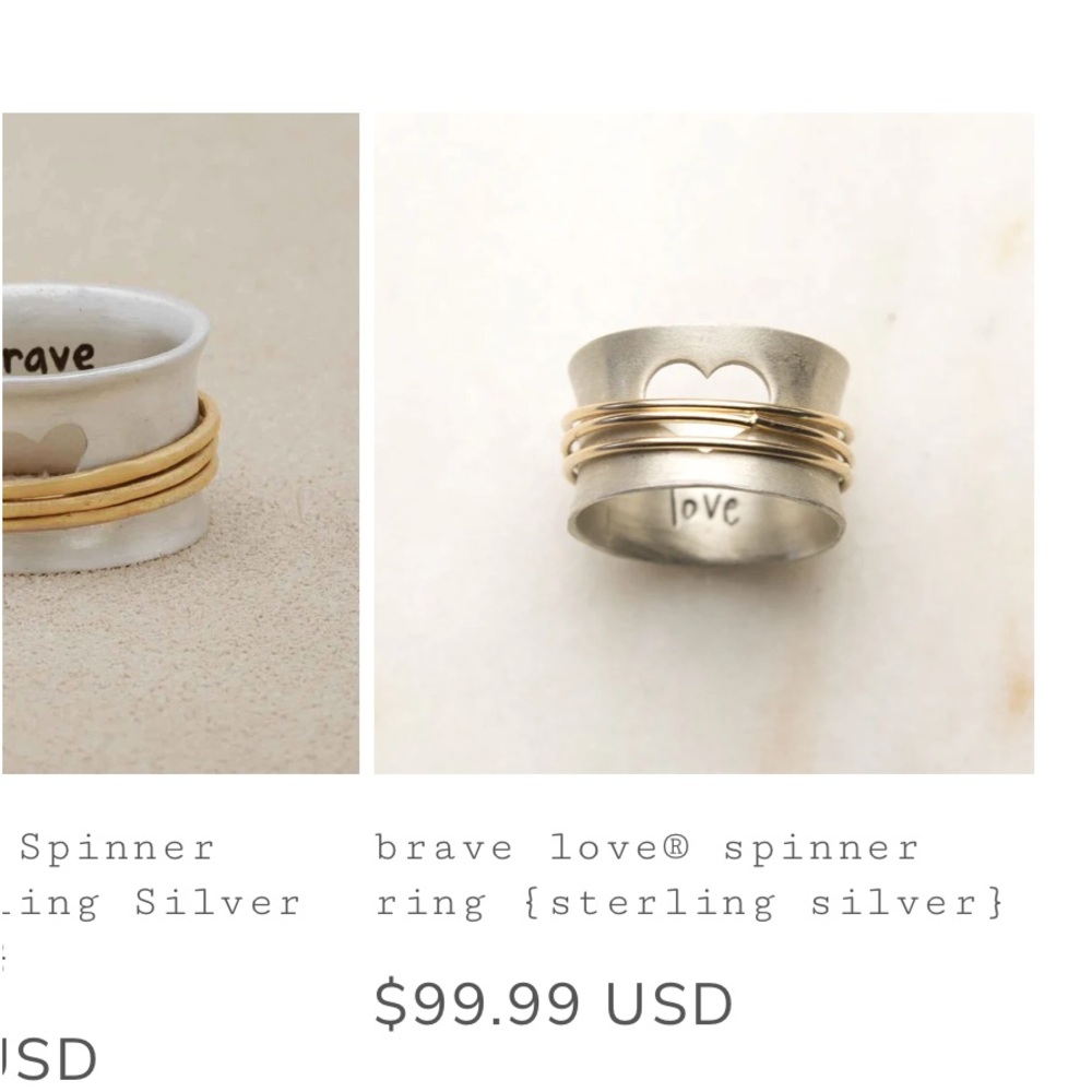Lisa Leonard custom designed brave love ring size 7 sterling